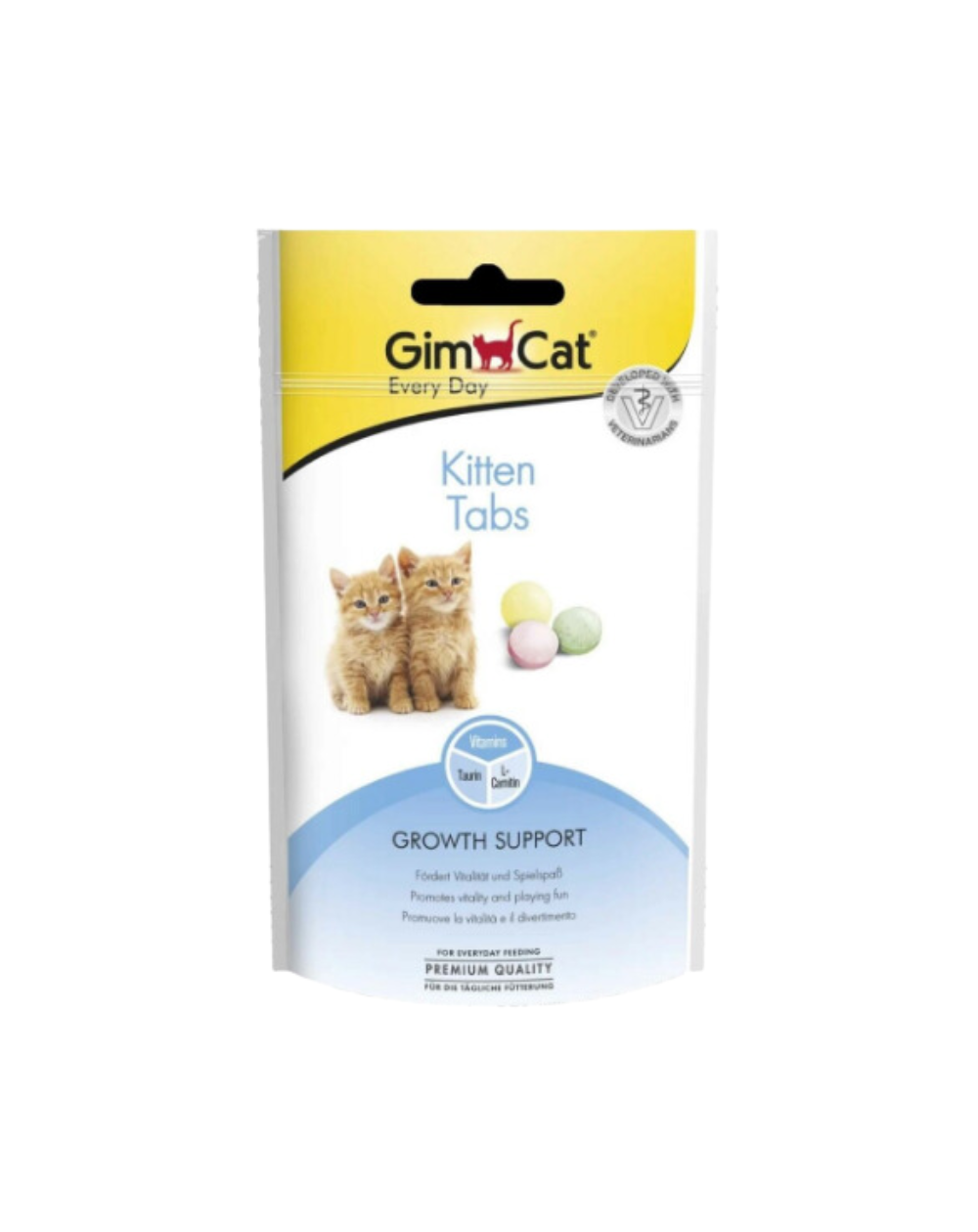 предпросмотр Витаминное лакомство GIMCAT KITTEN TABS для котят, 40 г 2