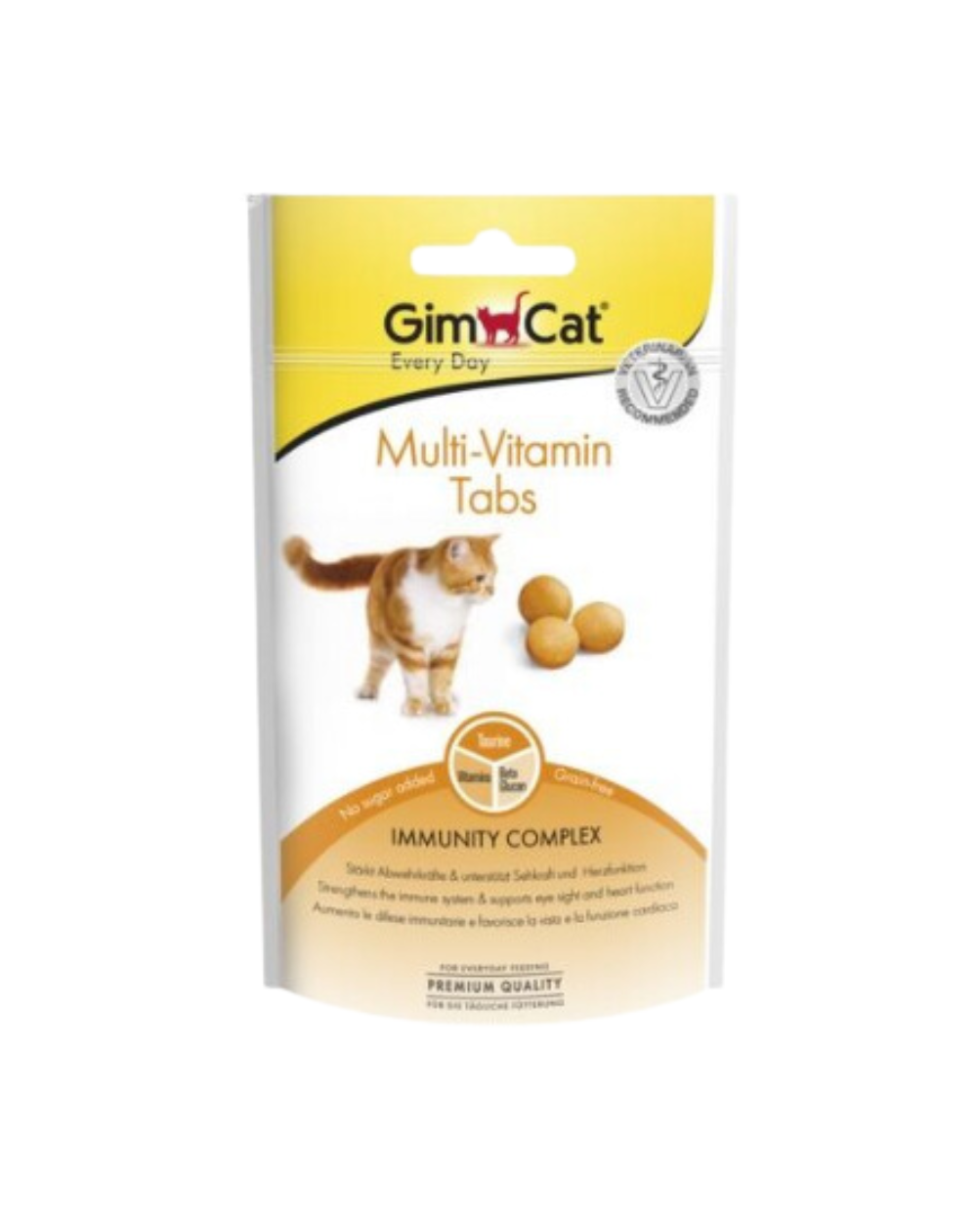 предпросмотр Мультивитаминное лакомство GIMCAT MULTI-VITAMIN TABS для кошек, 40 г 2