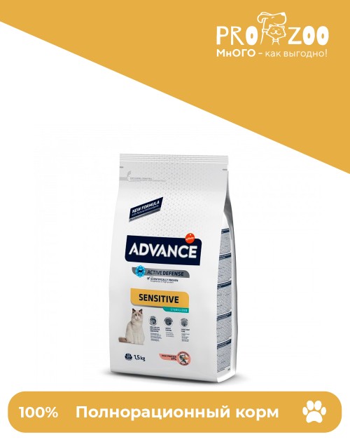 Advance Sterilized Sensitive для кошек, лосось