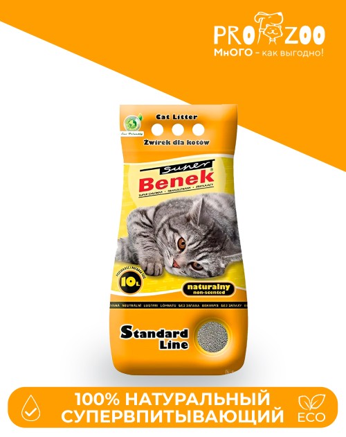 Наполнитель Super Benek для туалета для кошек, натуральный Наполнитель Super Benek для туалета для кошек, натуральный
