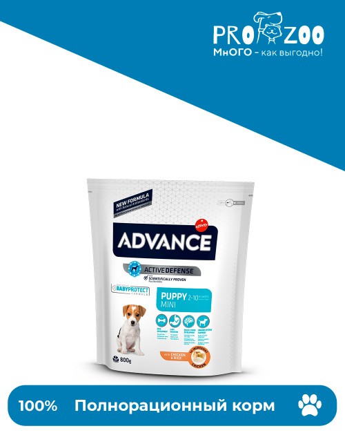 Advance Puppy Mini для щенков малых пород, курица и рис