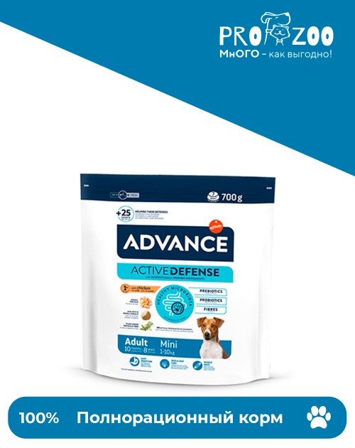 Advance Adult для взрослых собак малых пород , курица и рис