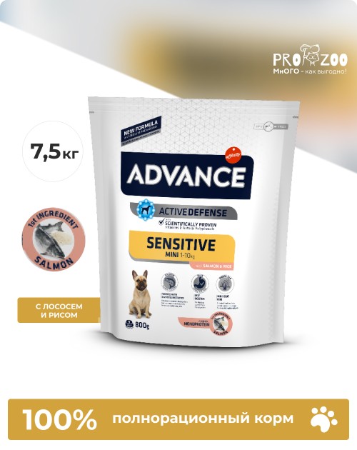 Advance Sensitive Mini, лосось и рис