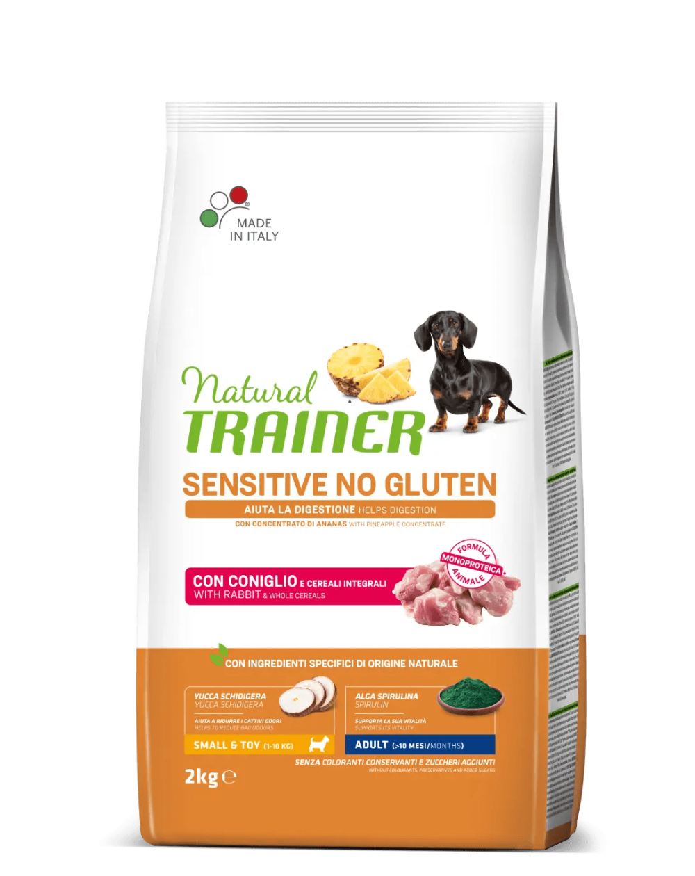 предпросмотр Сухой корм Natural Trainer для собак мелких пород с чувствительным пищеварением, кролик, 0,8 кг 2