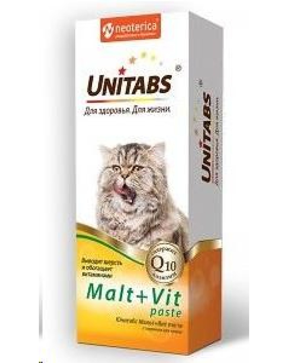 предпросмотр Паста Unitabs Malt+Vit для кошек, таурин, 120 мл 2