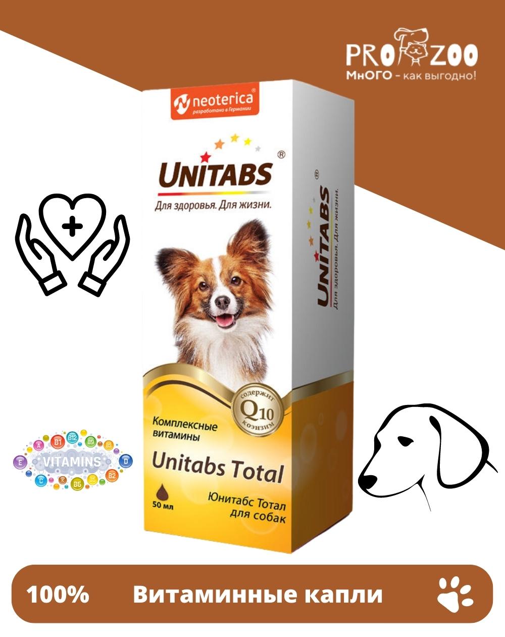 предпросмотр Капли Unitabs Total для собак, 50 мл 1