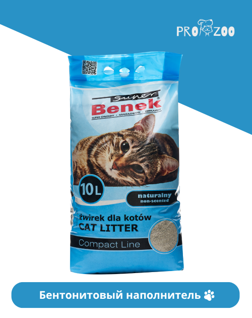 Наполнитель Super Benek для туалета для кошек, компакт, натуральный Наполнитель Super Benek для туалета для кошек, компакт, натуральный