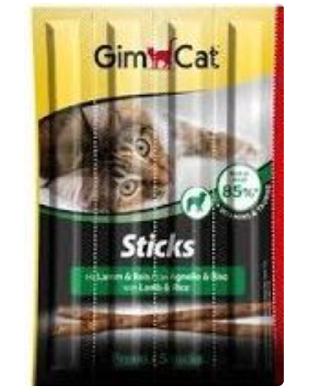 предпросмотр Лакомые палочки GIMCAT для взрослых кошек, ягненок и птица, 4 шт 2