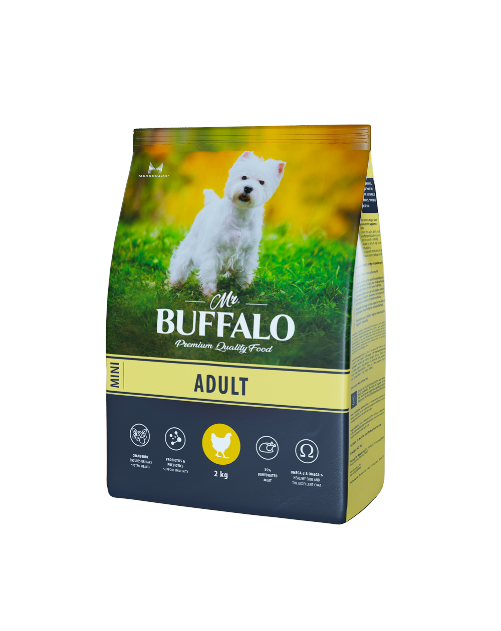 предпросмотр Сухой корм Mr.Buffalo ADULT MINI  для собак мелких пород, курица, 2 кг 2