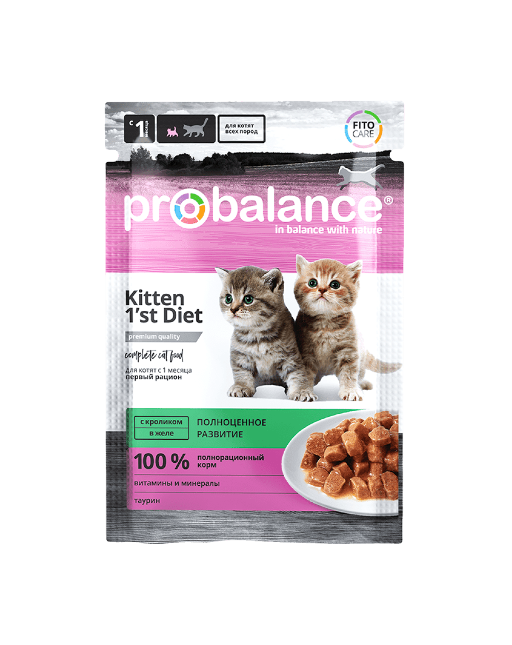 предпросмотр Корм ProBalance 1st Diet пауч для котят, кролик в желе, 0,085 кг 2