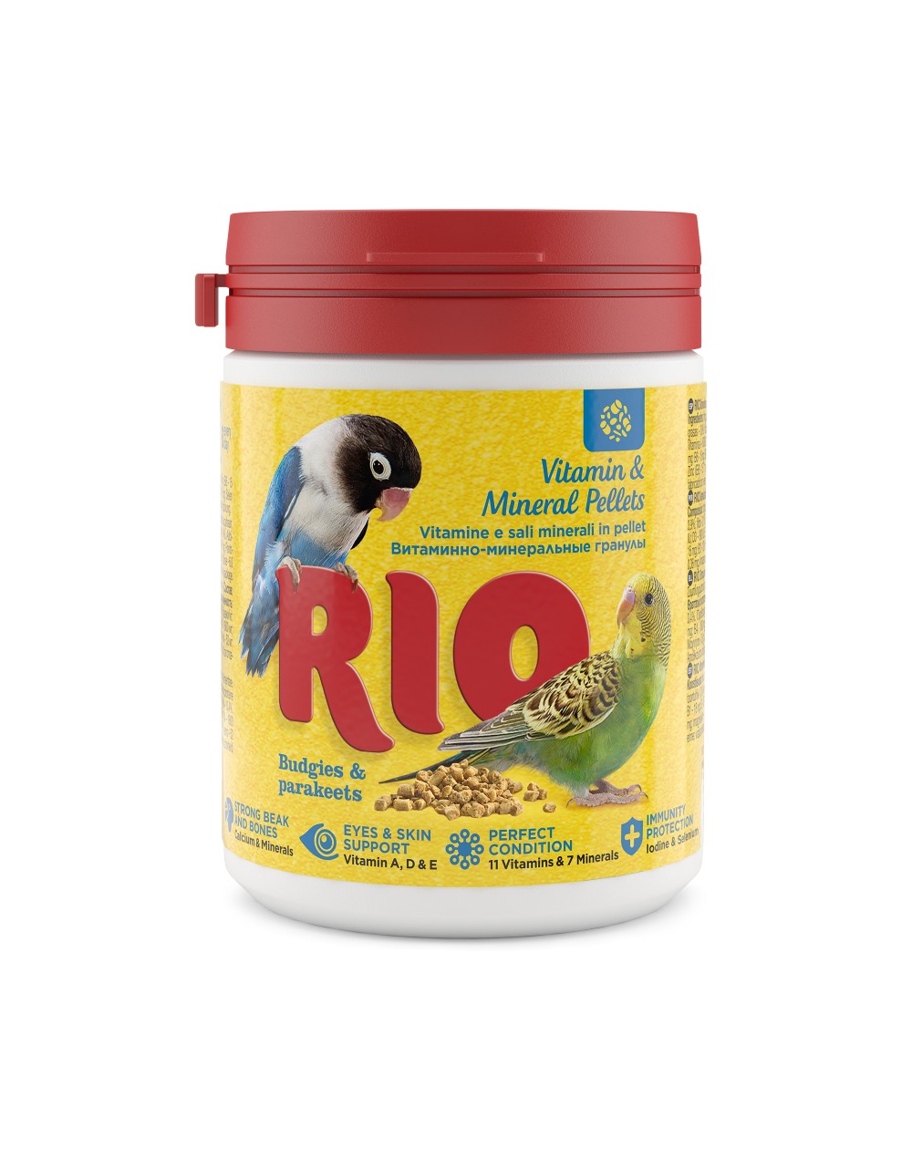 предпросмотр Витаминно-минеральные гранулы RIO для волнистых и средних попугаев, 0,120 кг 2