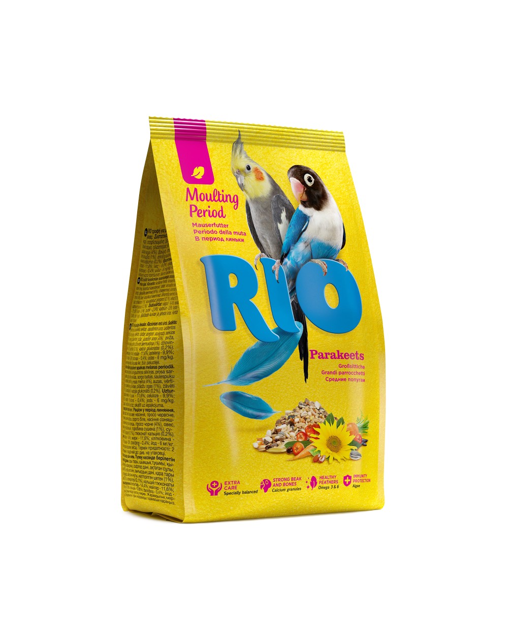 предпросмотр Корм RIO рацион в период линьки для средних попугаев, 0,5 кг  2