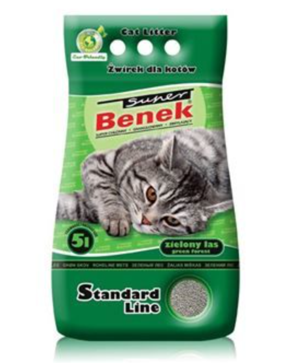 предпросмотр Наполнитель Super Benek для туалета для кошек, зеленый лес, 20 кг 2