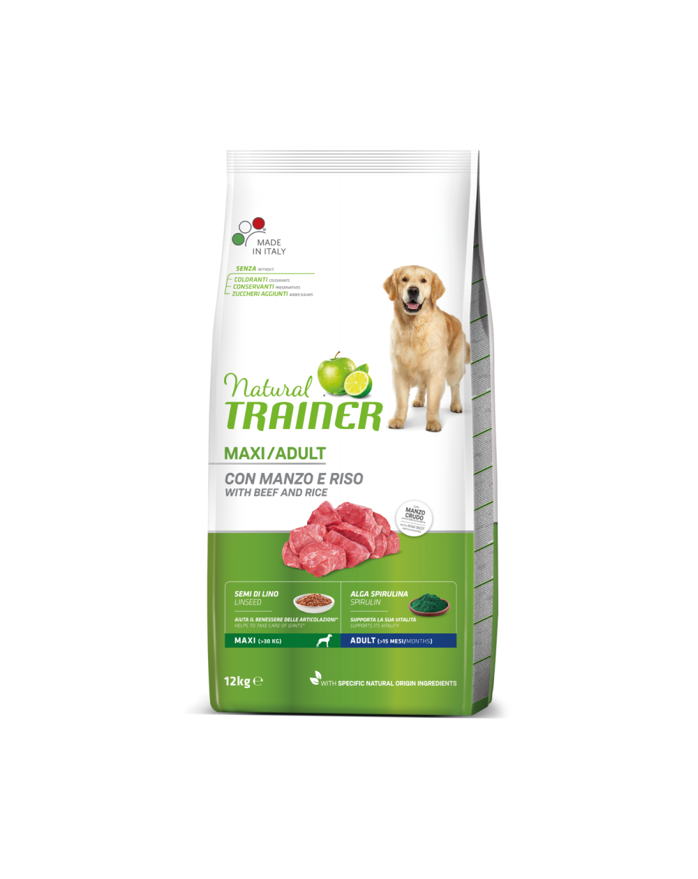 предпросмотр Сухой корм Natural Trainer для собак крупных пород, говядина и рис, 12 кг 2
