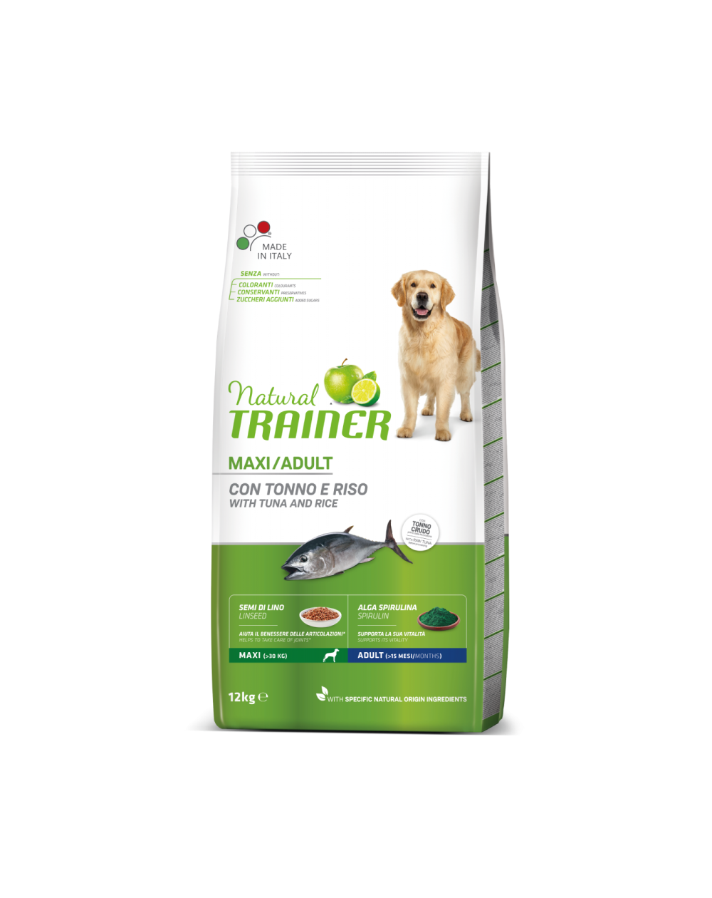 предпросмотр Сухой корм Natural Trainer для собак крупных пород с тунцом, 12 кг 2