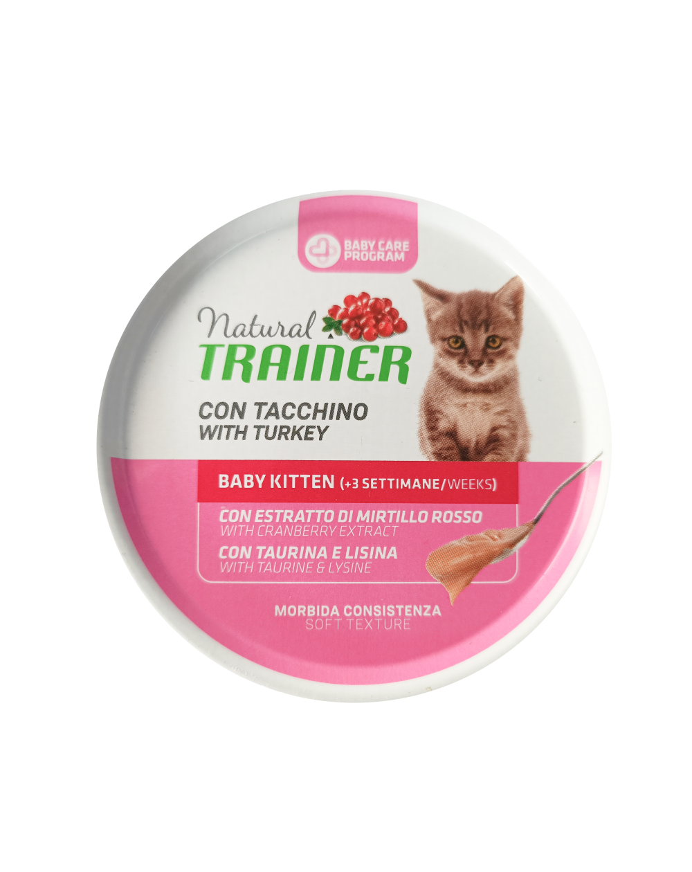 предпросмотр Корм Natural Trainer консерва для котят, мясо индейки и экстракт клюквы, 0,080 кг 2