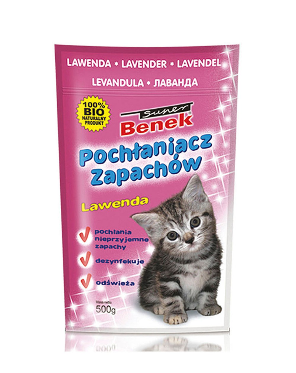 предпросмотр Поглотитель запаха Super Benek для кошек, лаванда, 0,45 кг 2