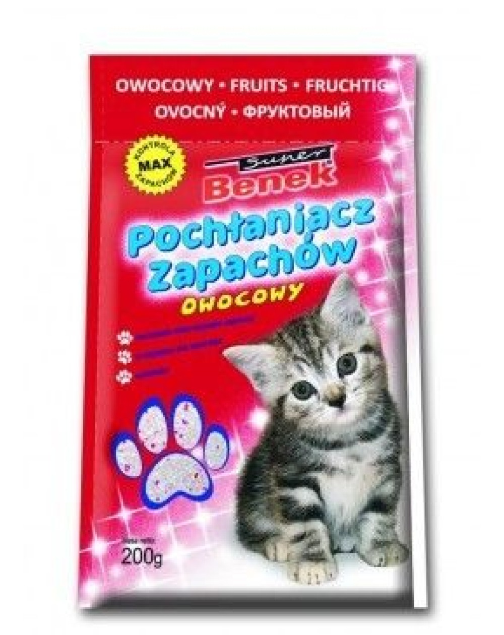 предпросмотр Поглотитель запаха Super Benek для кошек, фруктовый, 0,2 кг 2