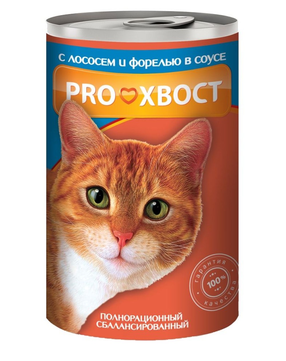 предпросмотр Корм PROхвост консерва для кошек, лосось и форель, 0,415 кг 2