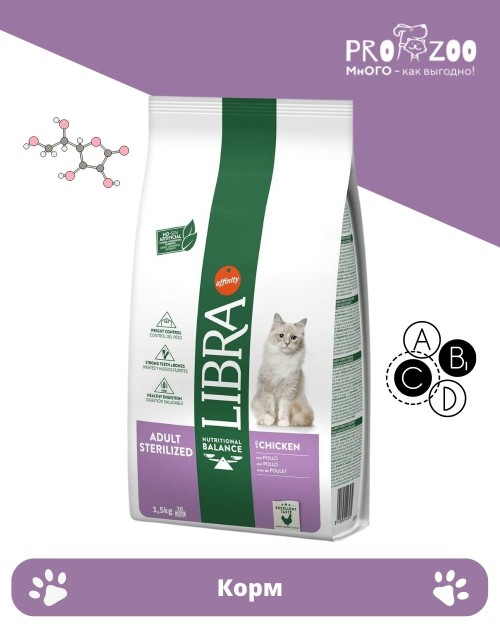 LIBRA CAT Adult Sterilized, курица LIBRA CAT Adult Sterilized, курица