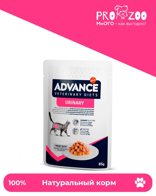 Пауч Advance VetDiets Urinary для кошек при мочекаменной болезни Пауч Advance VetDiets Urinary для кошек при мочекаменной болезни