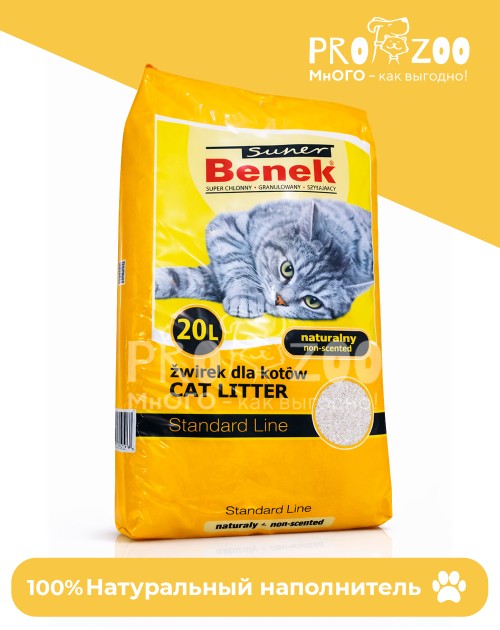 Наполнитель Super Benek для туалета для кошек, натуральный Наполнитель Super Benek для туалета для кошек, натуральный